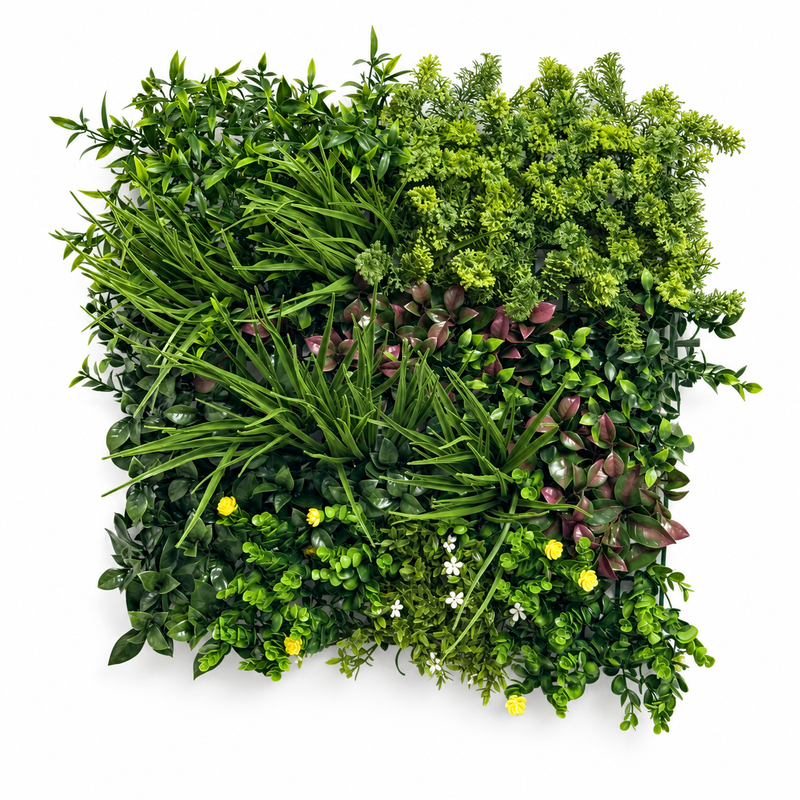 Panou Verde Artificial RIVA A 50x50 cm, Textură 3D, Interior/Exterior, Protecție UV