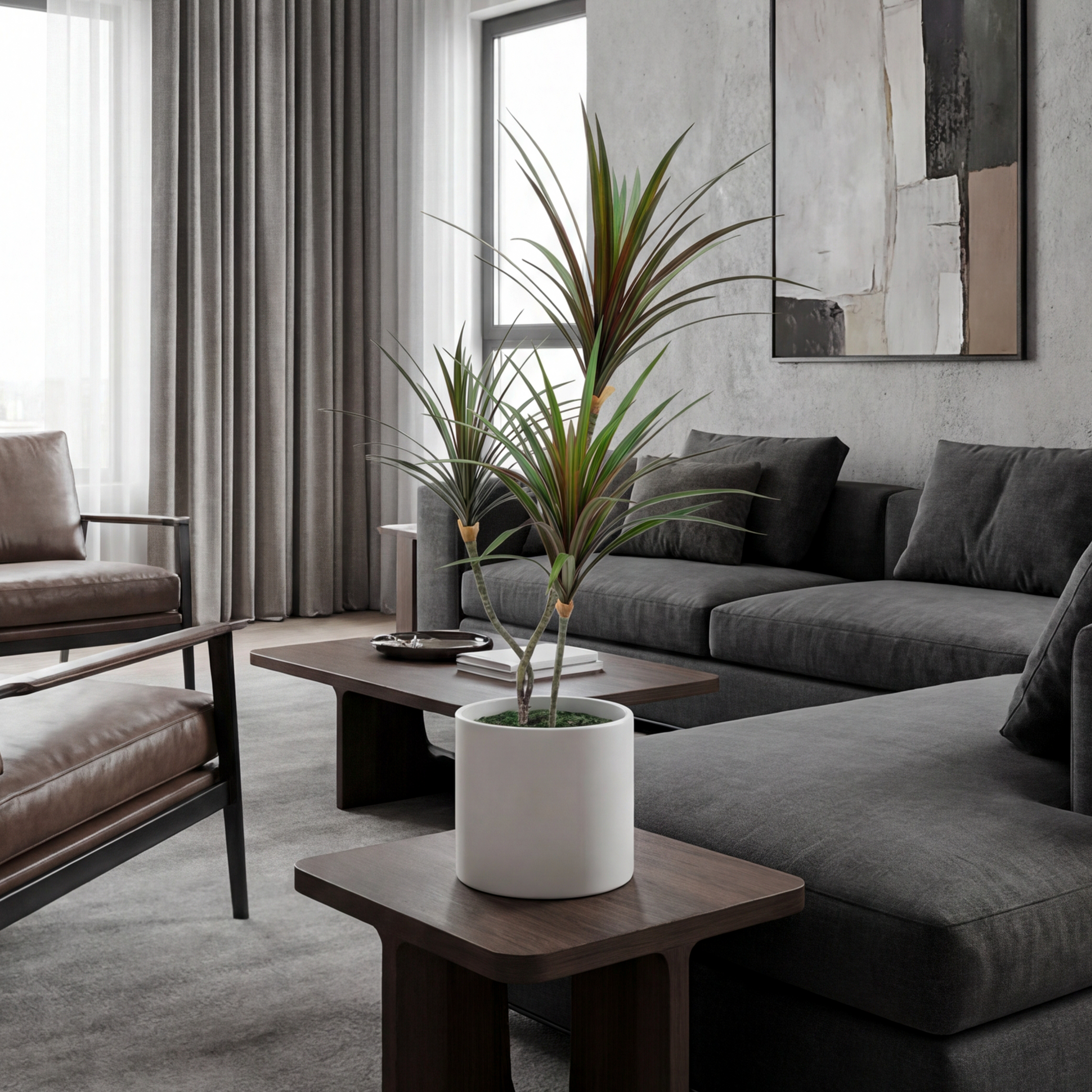 Planta Yucca Artificială 90cm cu 3 Tulpini