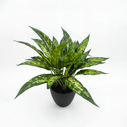 Planta Dieffenbachia Artificială H40cm • Textură Reală • 32 Frunze