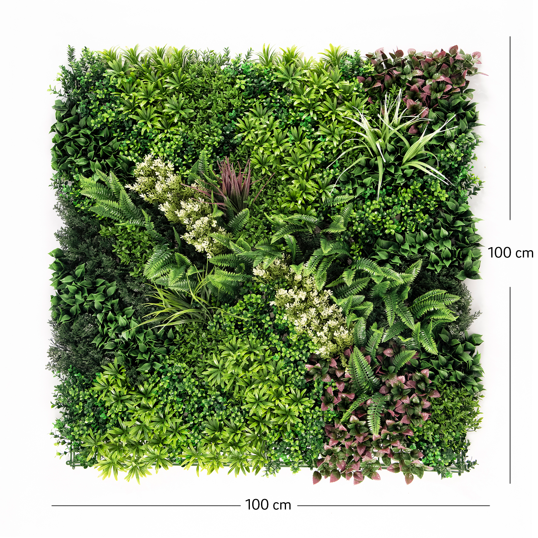 Perete Verde Artificial „ELIA 03" · 100×100 cm
