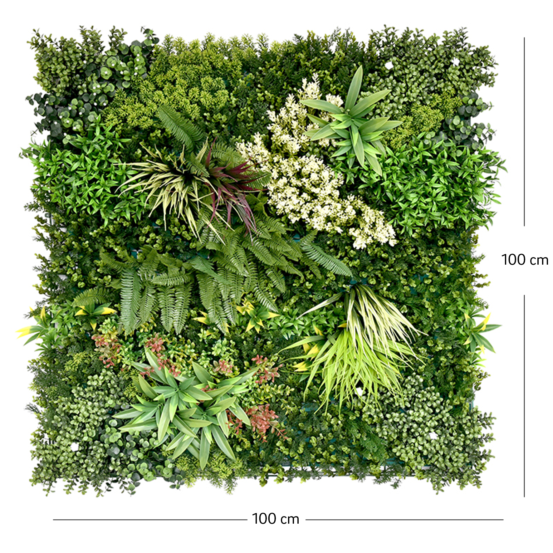 Perete Verde Artificial „TERA 03" · 100×100 cm