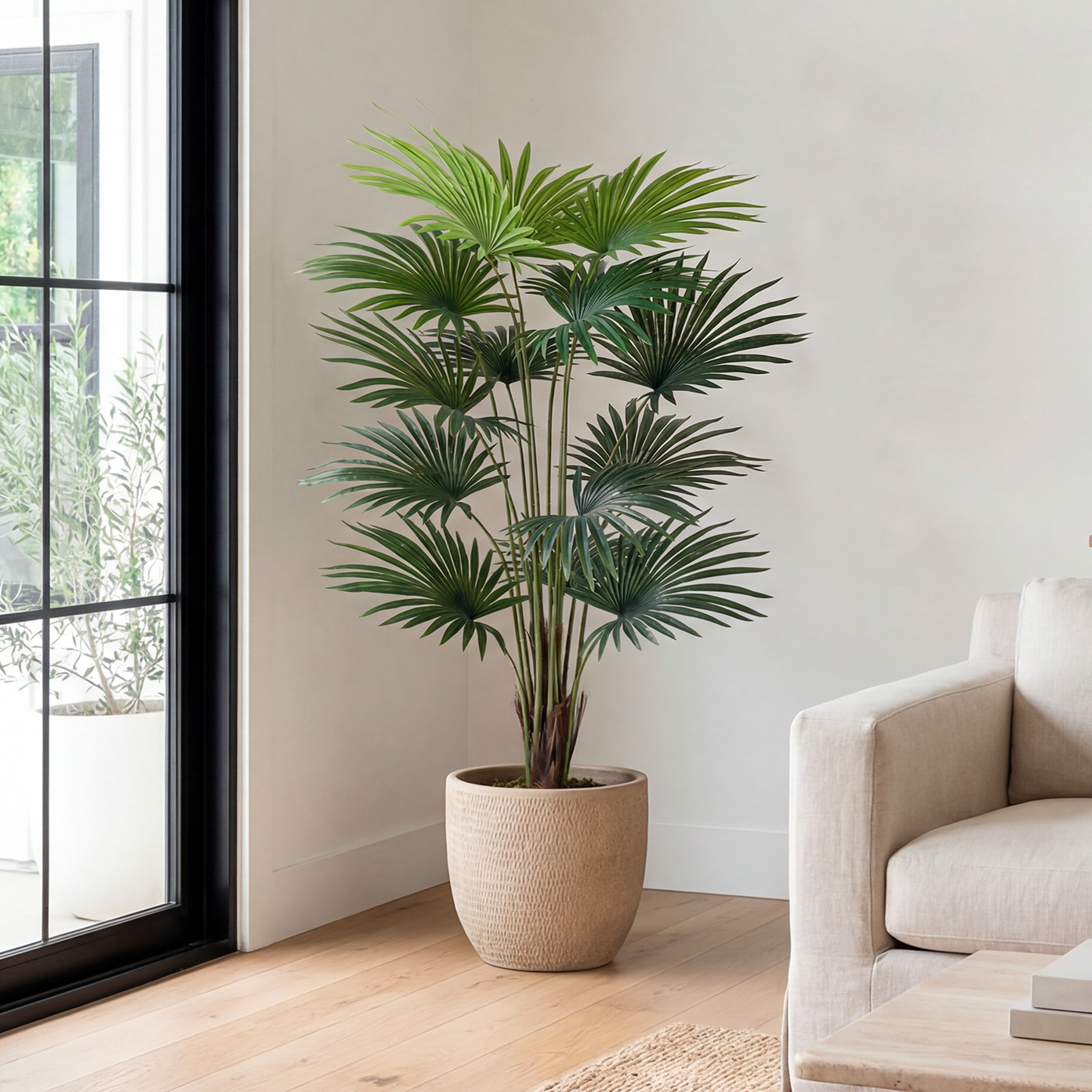 Palmier Evantai Artificial H160cm • Textură Reală