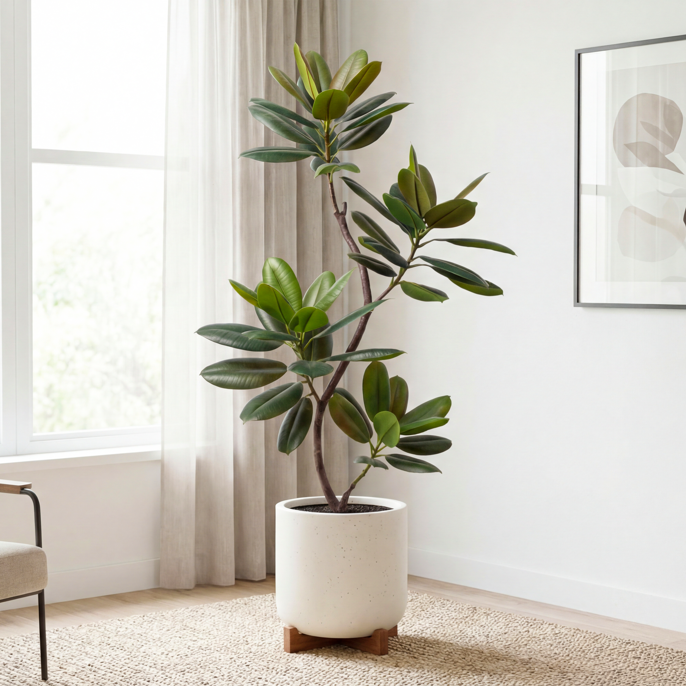 Copac Arbore de Cauciuc Artificial 160cm