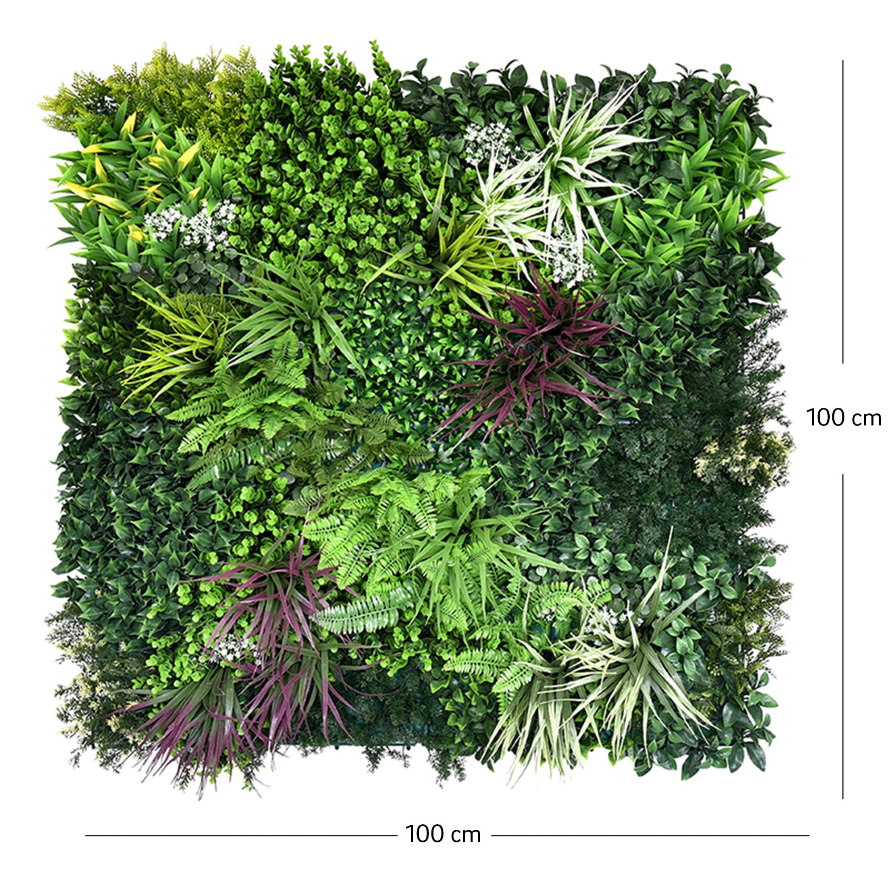Perete Verde Artificial „NOVA" ·  100×100 cm