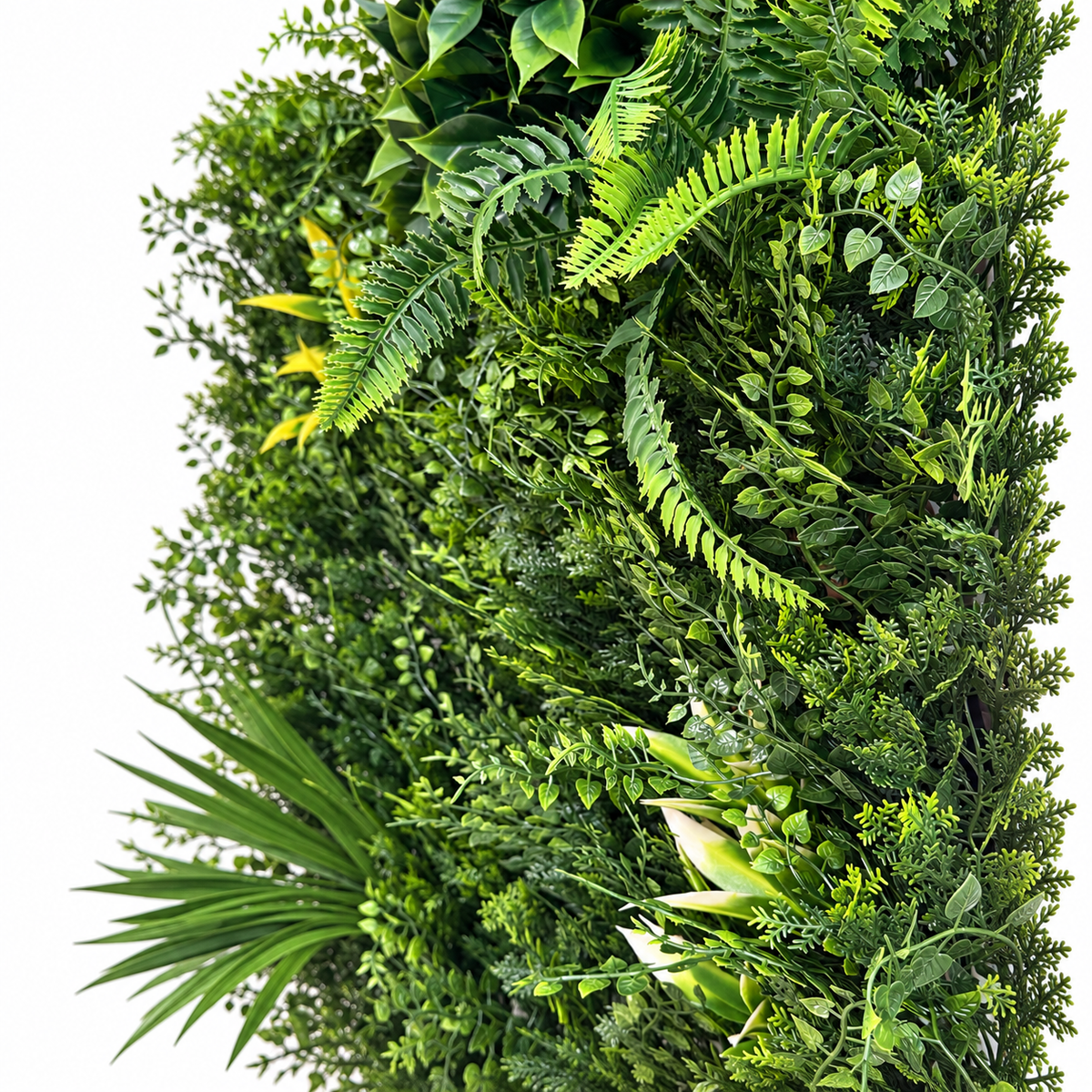 Panou Verde Artificial GAIA 50x50 cm, Frunziș Mixt, Textură 3D, Interior/Exterior