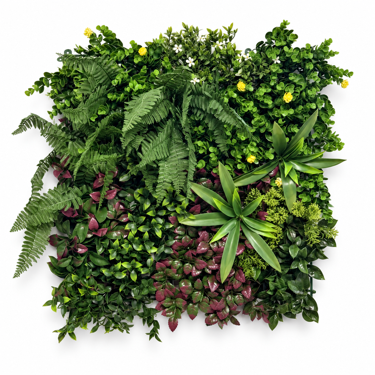 Panou Verde Artificial RIVA B 50x50 cm, Textură 3D, Interior/Exterior, Protecție UV