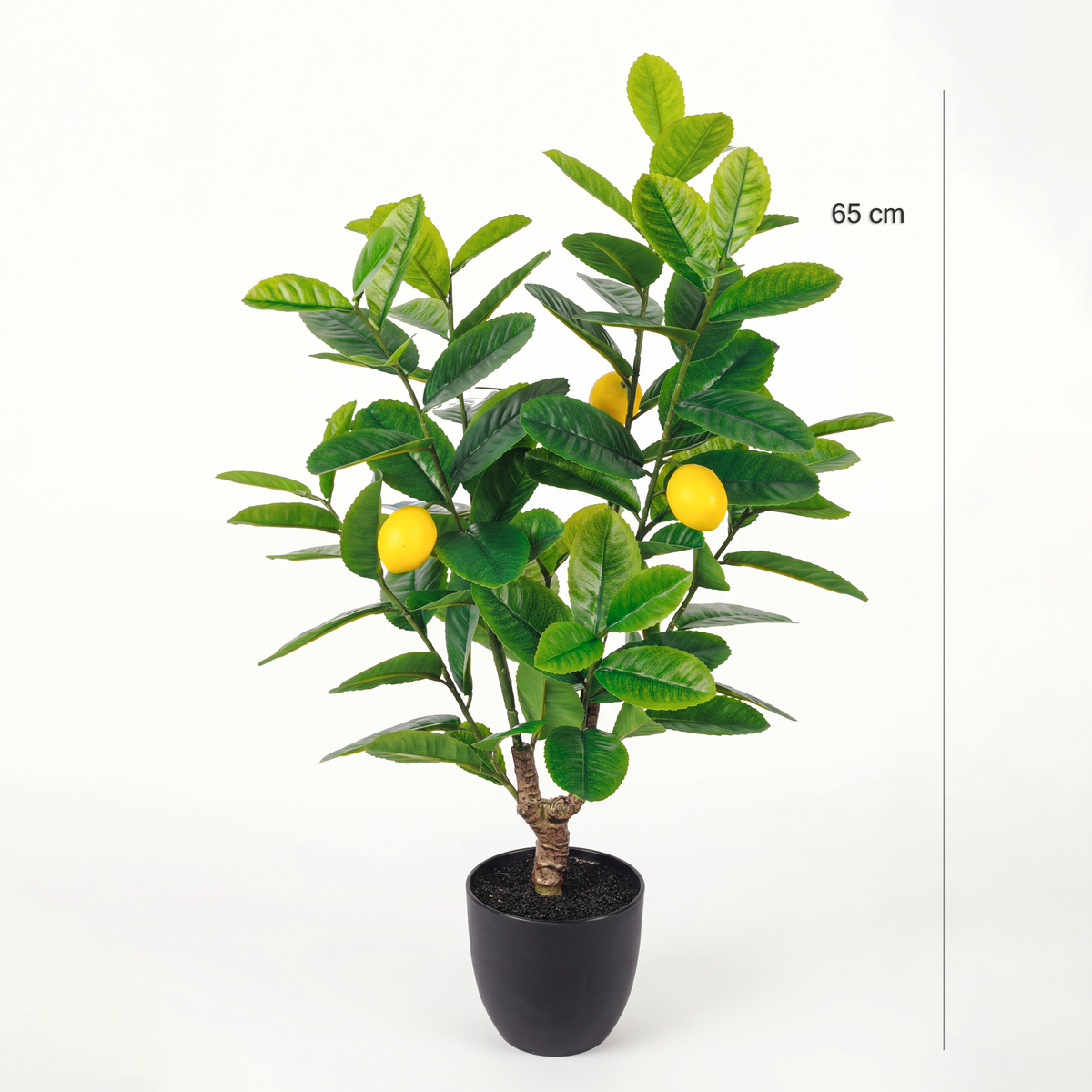 Dimensiuni copac lămâi artificial 65 cm în ghiveci