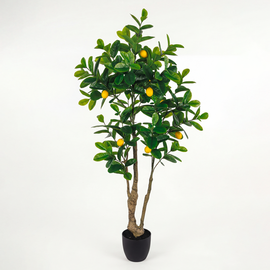 Coroană bogată cu frunze și fructe decorative lămâi artificial