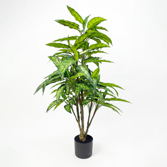 Detaliu 135 frunze verzi cu aspect realist Dieffenbachia artificială
