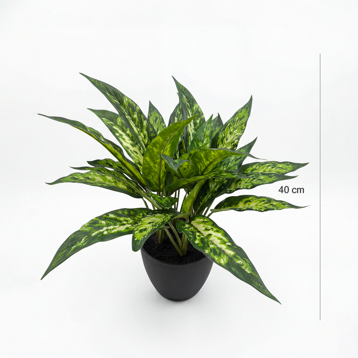 Dimensiuni plantă artificială Dieffenbachia 40 cm