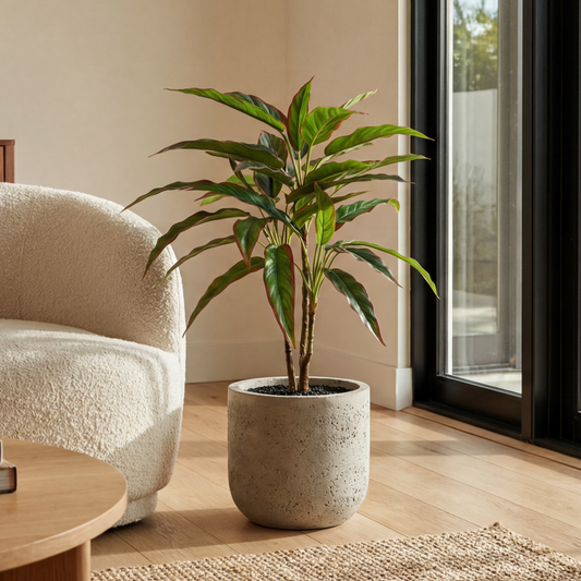 Planta Rohdea Artificială Ruby H65 • Textură Reală • 36 Frunze