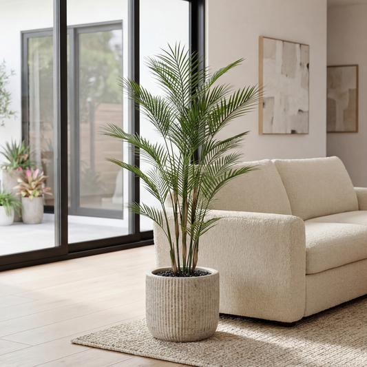 Palmier artificial 150 cm în ghiveci cu 23 frunze și aspect realist