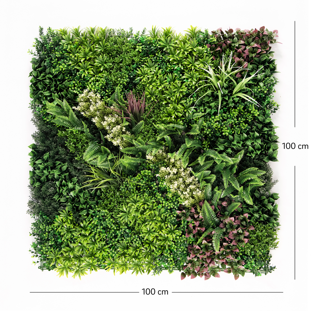 Dimensiuni panou verde artificial ELIA 03 100x100 cm