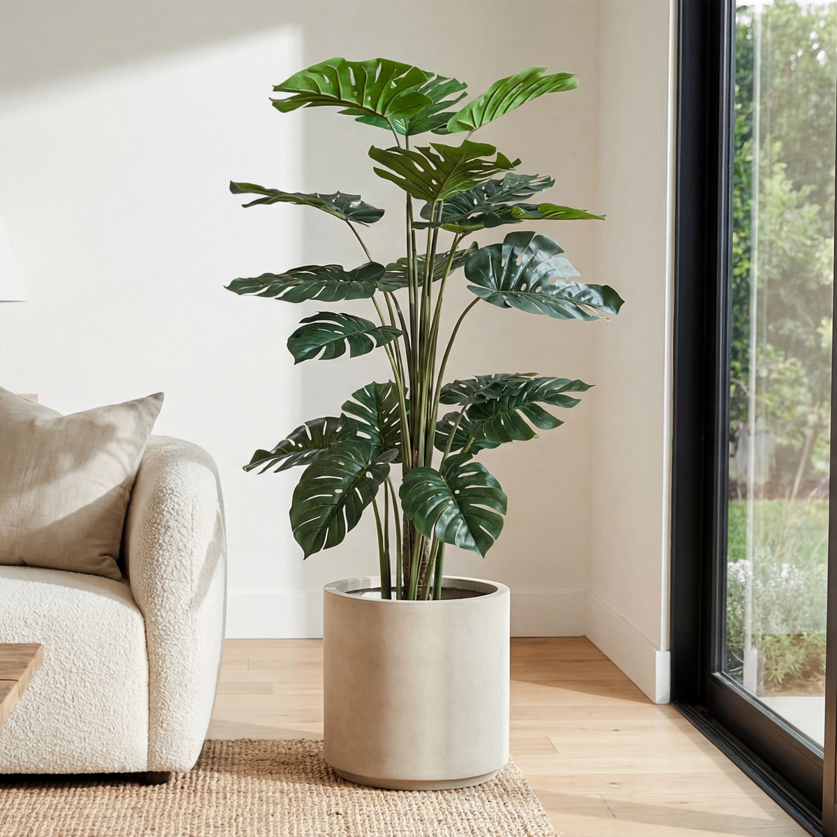 Plantă artificială Monstera 180 cm în ghiveci cu 19 frunze