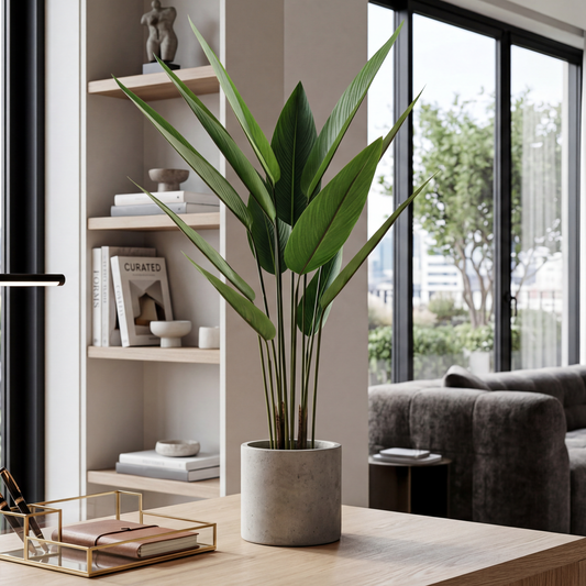 Planta Strelitzia Artificială H115cm • Textură Reală • 12 Frunze