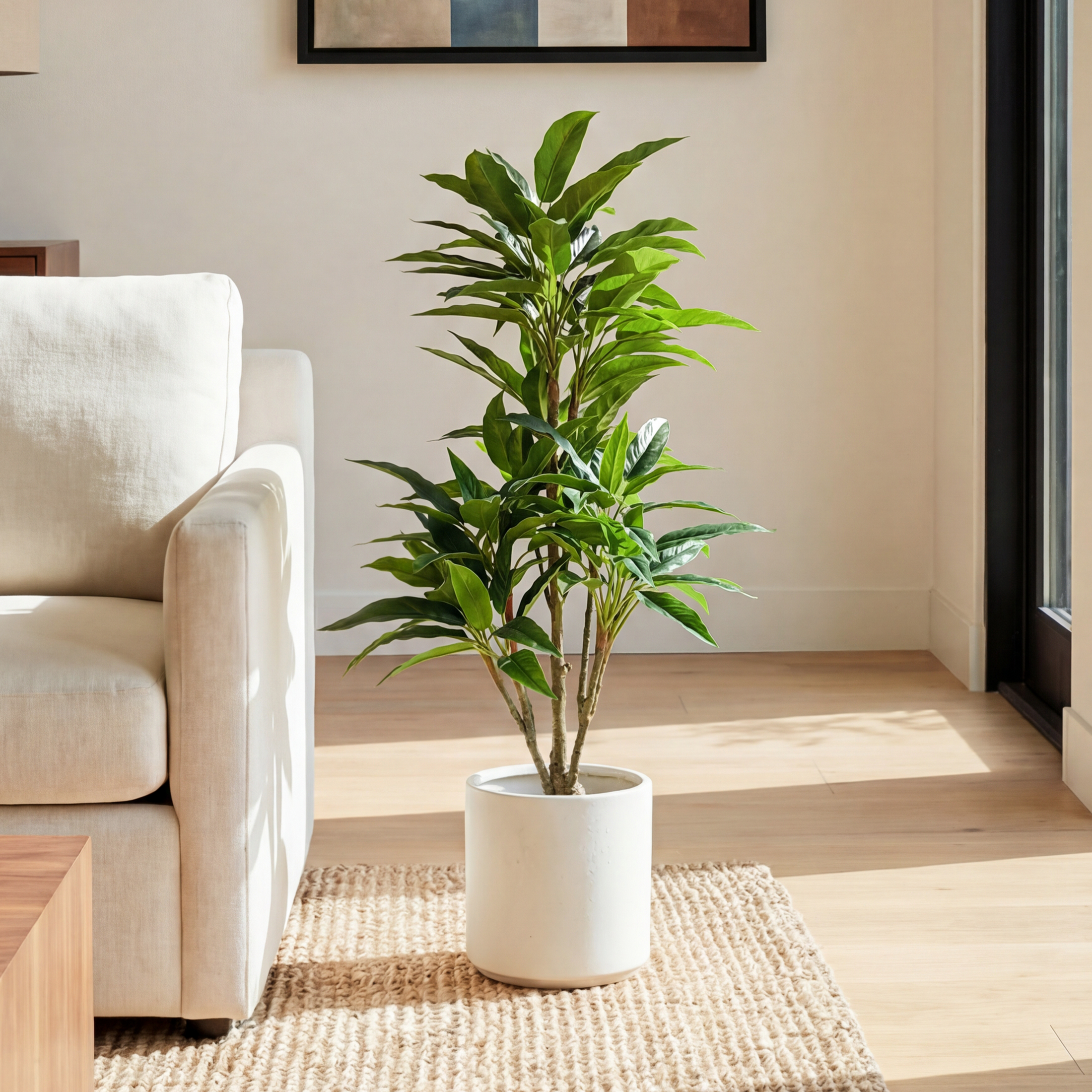 Rohdea Artificială H110cm • Textură Reală • 135 Frunze