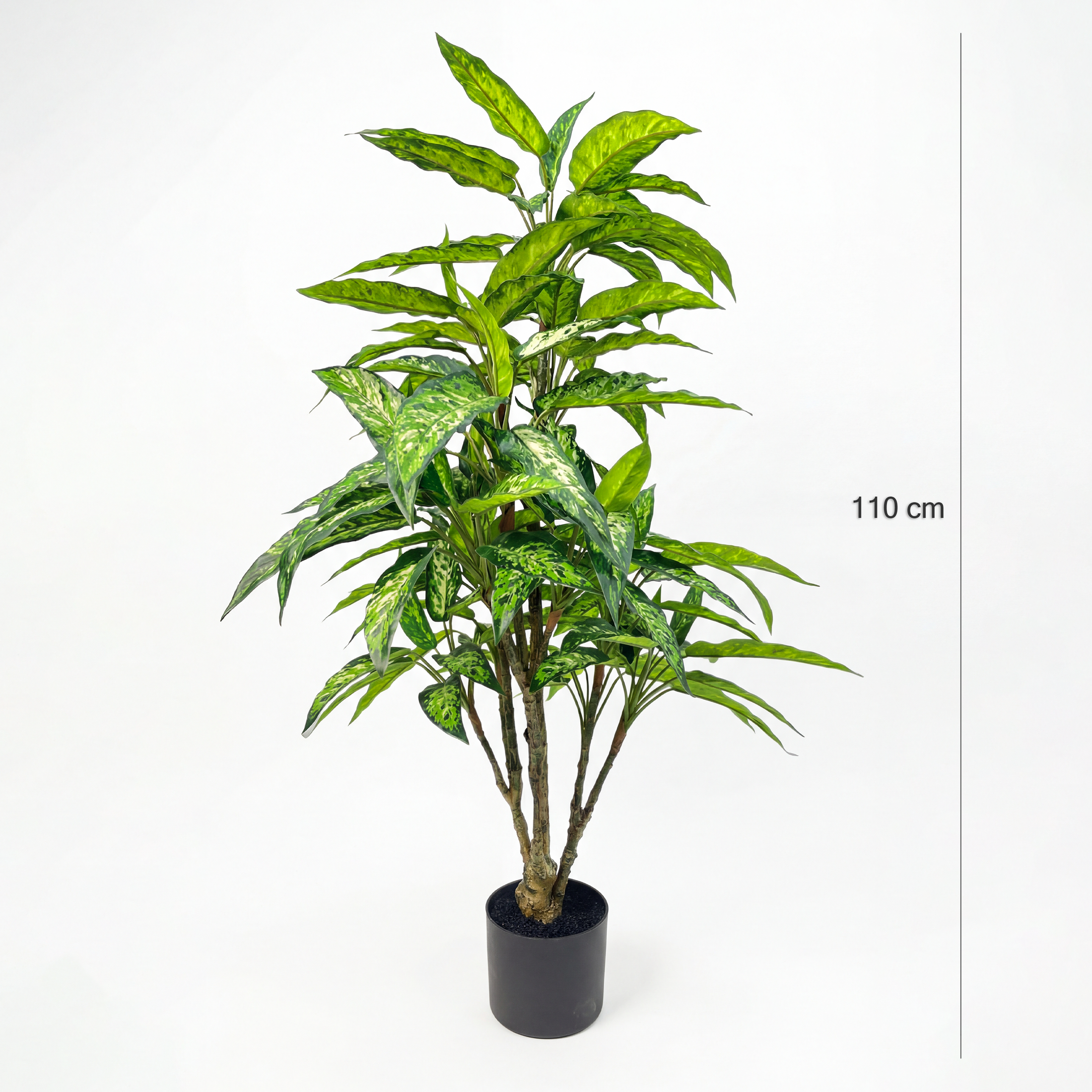 Copac Dieffenbachia Artificială H110cm • Textură Reală • 135 Frunze