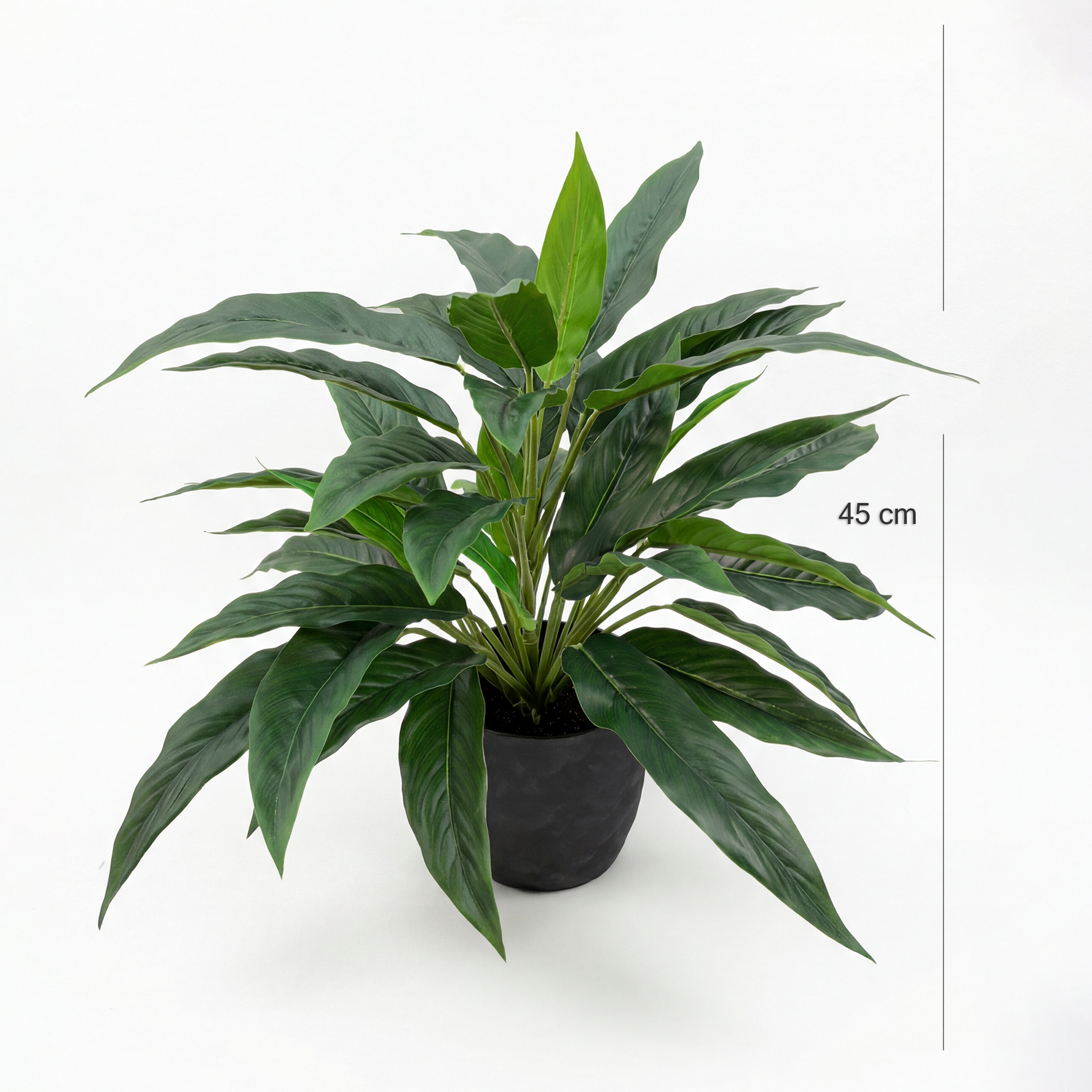 Rohdea Artificială H45cm • Textură Reală • 44 Frunze